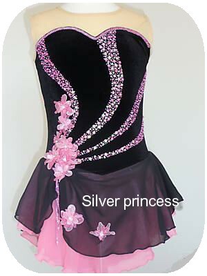 送料無料★アメリカへフルオーダー！大会用フィギュアスケートコスチューム